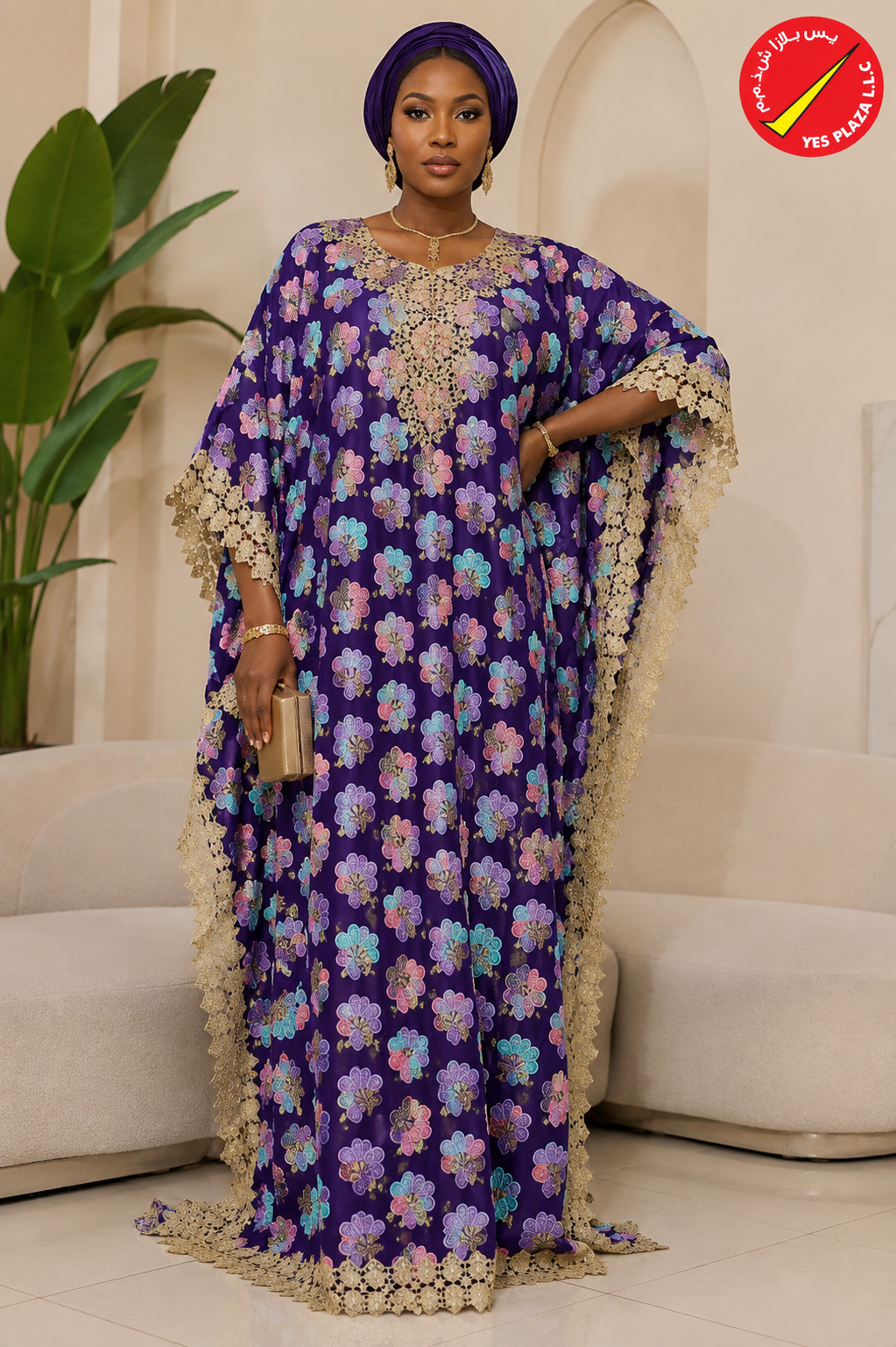 Exclusive Swiss Appliqué Brodé with Metallic Border - Yes plaza LLC dubai - Image 3