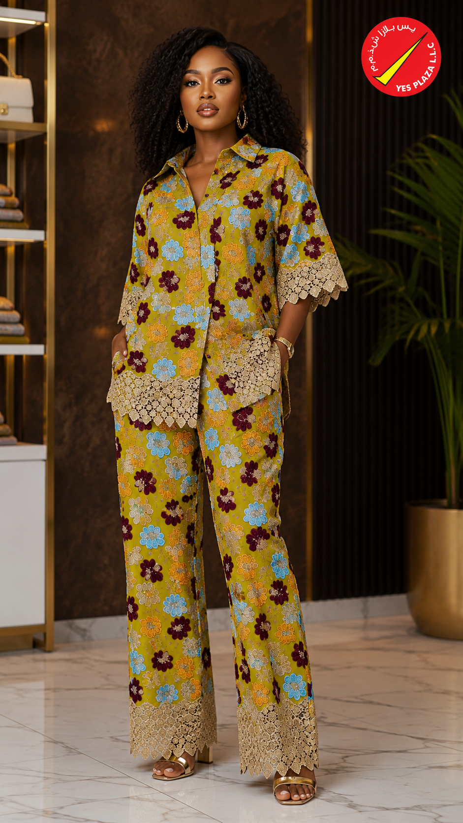 Exclusive Swiss Appliqué Brodé with Metallic Border - Yes plaza LLC dubai - Image 7
